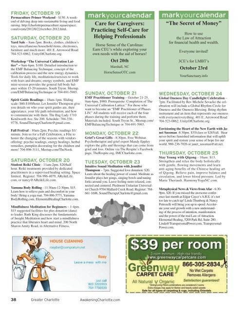 October 2012 Issue - Natural Awakenings Magazine Charlotte