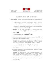 Exercise sheet 10: Solutions