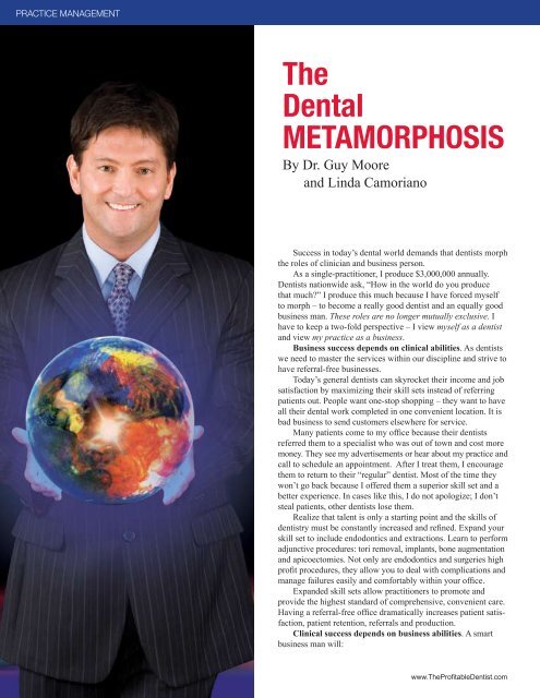 The Dental MeTaMorphosis - The Profitable Dentist