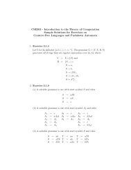CSE303 - Introduction to the Theory of Computation Sample ...