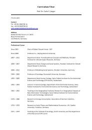 Curriculum Vitae - Global Climate Forum