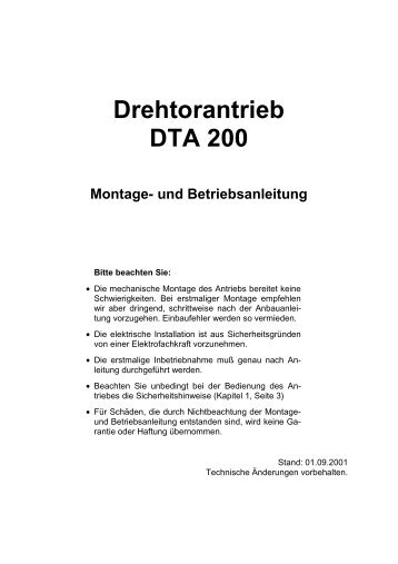 Drehtorantrieb DTA 200 - Langguth  Antriebe
