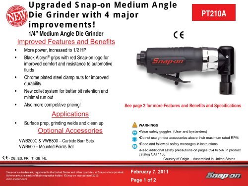 Snap on pt210a deals