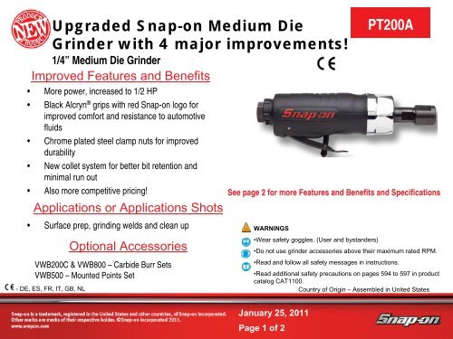 PT200A Snap on