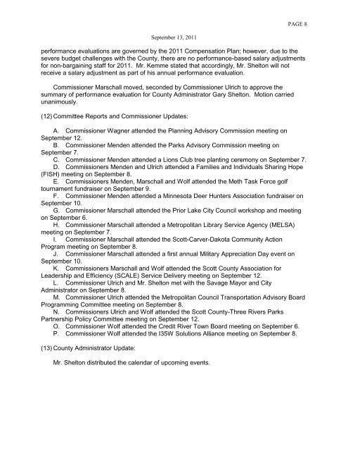 The Board of Commissioners, in and for the County of ... - Scott County
