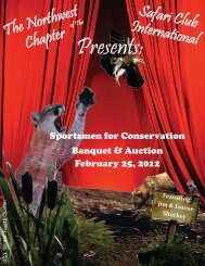 The Northwest Chapter Safari Club International