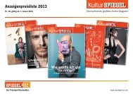 Preisliste 2013 KulturSPIEGEL - Spiegel-QC