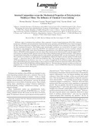 Internal Composition versus the Mechanical Properties of ...