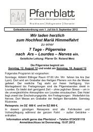 Pfarrblatt 01.07.2012 - Katholische Seelsorgeeinheit Ettlingen-Süd