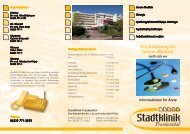 Info-Flyer für Ärzte - Stadtklinik Frankenthal