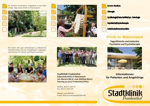 Flyer Klinik im Metznerpark - Stadtklinik Frankenthal