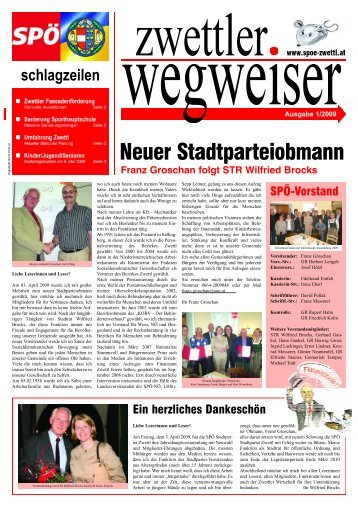 Neuer Stadtparteiobmann - SPÖ Zwettl