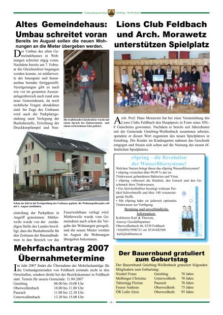 2007-01 April (1.707kb) - Gemeinde Gniebing-Weissenbach