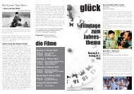 die Filme Filmtage zum Jahres- thema