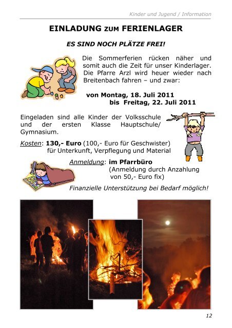 Ausgabe Nr2 2011 - Pfarrgemeinde Innsbruck Arzl