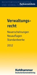 Verwaltungsrecht 2012.indd - Kohlhammer