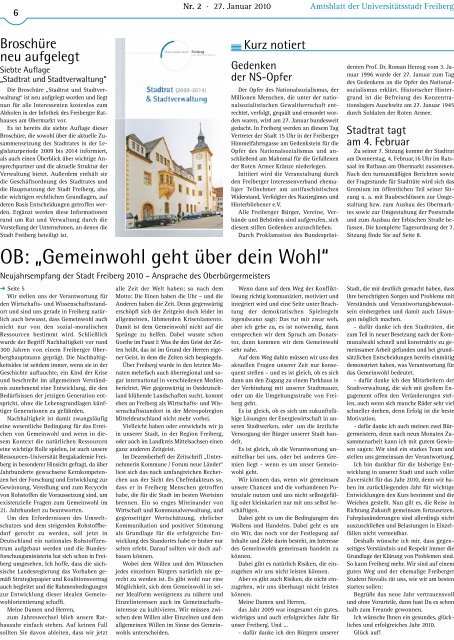 OB: „Gemeinwohl geht über dein Wohl“ - Universitätsstadt Freiberg