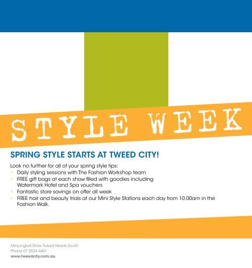 Style Workshops - Tweed City Shopping Centre