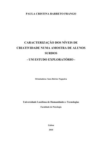 Dissertação Mes ... Educação_Paula Frango.pdf - ReCiL