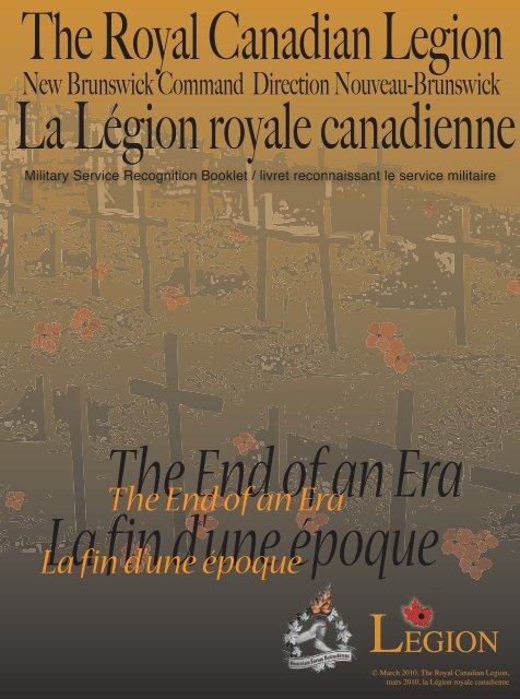 La fin d'une époque The End of an Era - Royal Canadian Legion ...