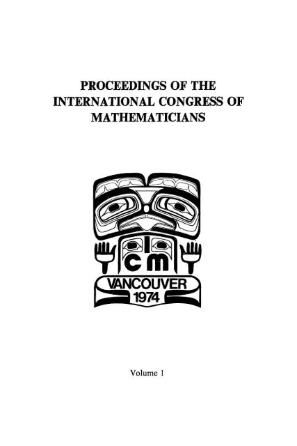 proceedings of the international congress of mathematicians