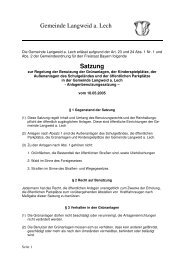 Gemeinde Langweid a. Lech Satzung - Langweid am Lech