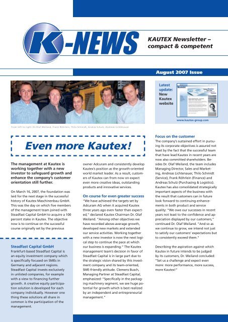 Kautex K-News August/2007 (PDF, 2.0 MB