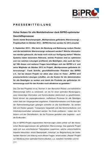 Pressemitteilung - BiPRO