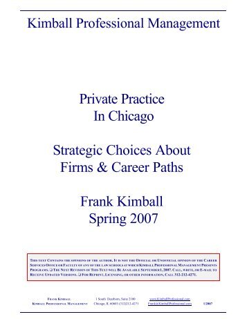 Private Practice In Chicago - Duke University School of Law