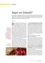 Angst vor Zukunft?