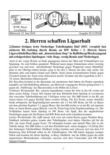 RTHC Hockey-Lupe - SportBund Leverkusen eV