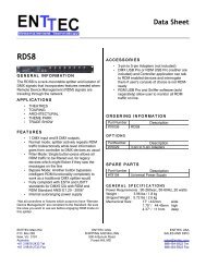 Data Sheet RDS8 - Enttec