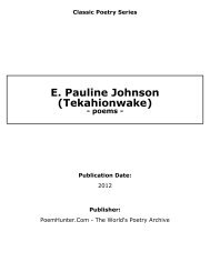 E. Pauline Johnson (Tekahionwake) - poems - - PoemHunter.Com