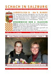 16. Jahrgang - Heft 22 - Schach-Landesverband Salzburg