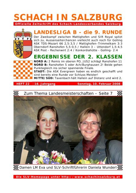 16. Jahrgang - Heft 22 - Schach-Landesverband Salzburg
