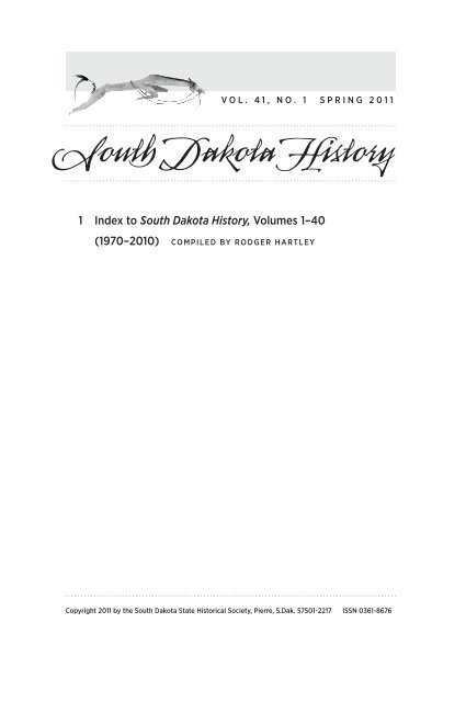 South Dakota History - South Dakota State Historical Society Press