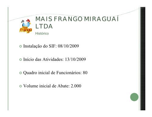 mais frango no mercado externo - Ministério da Agricultura ...