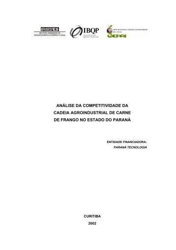 Análise da competitividade da cadeia agroindustrial de ... - Ipardes