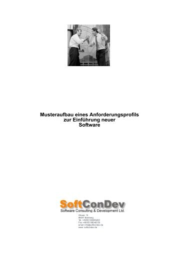 Musteraufbau eines Anforderungsprofils zur ... - Softcondev