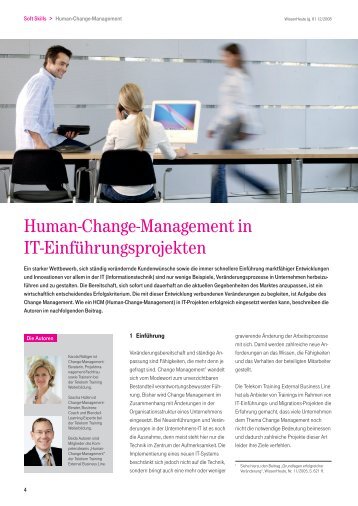 Human-Change-Management in IT-Einführungsprojekten - Telekom