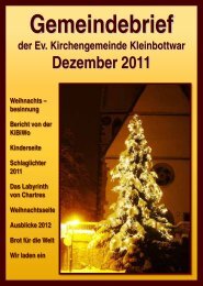 Gemeindebrief Dezember 2011 - Evangelische Kirchengemeinde ...