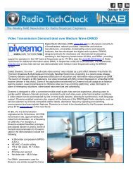 Video Transmission Demonstrated over Medium Wave DRM30 - NAB