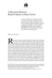 A Riverton Retreat: Royal Charter to State Forest - Vermont ...