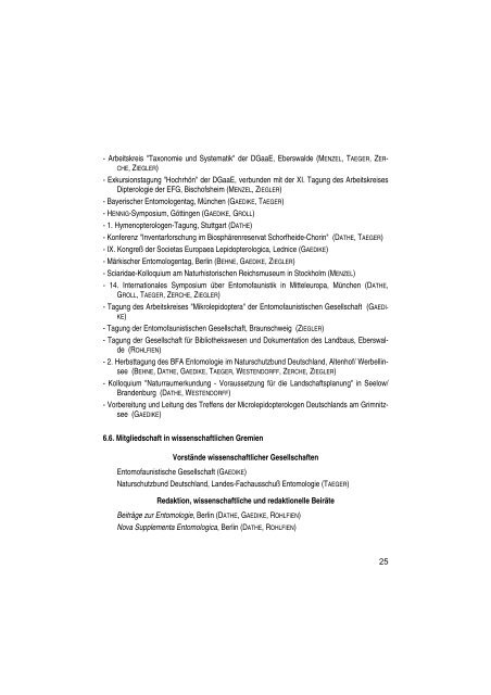 Jahresbericht 1994 - Senckenberg Deutsches Entomologisches ...