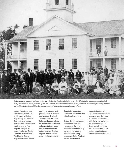 Fall 2012 Issue - Colby-Sawyer College