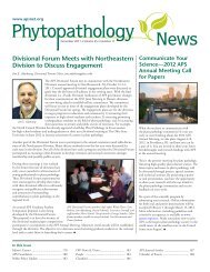 Phytopathology News - American Phytopathological Society