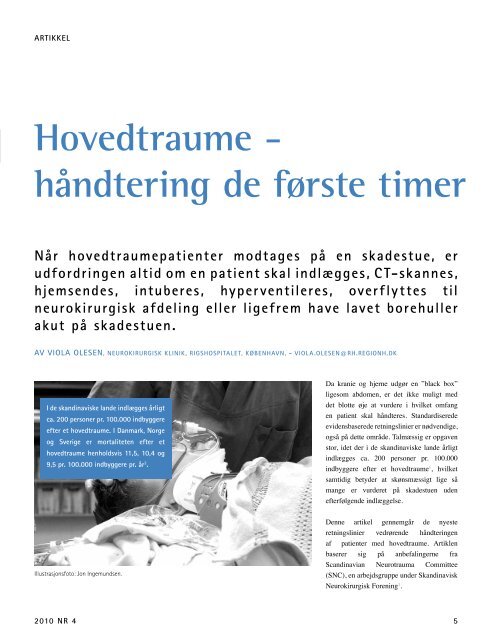 Hovedtraume - håndtering de første timer - Scandinavian UPDATE