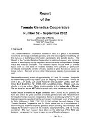 Volume 52 - Tomato Genetics Cooperative - University of Florida