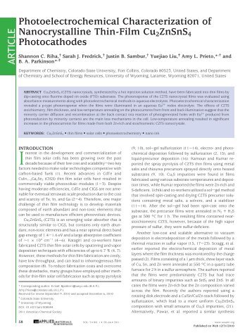 Photoelectrochemical Characterization of Nanocrystalline Thin-Film ...