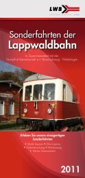 Sonderfahrten der - Lappwaldbahn GmbH